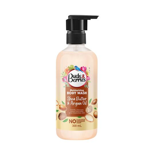 Buds & Berries Shea Butter And Argan Oil Body Wash (300ml)