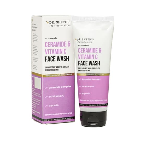 Dr. Sheth's Ceramide & Vitamin C Facewash (100g)