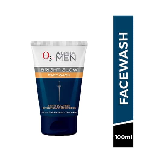 O3+ Alpha Men Bright Glow Face Wash (100g)