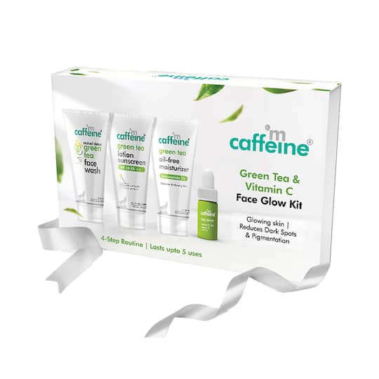 mCaffeine Miniature Green Tea & Vitamin C Glow Kit - (4Pcs)