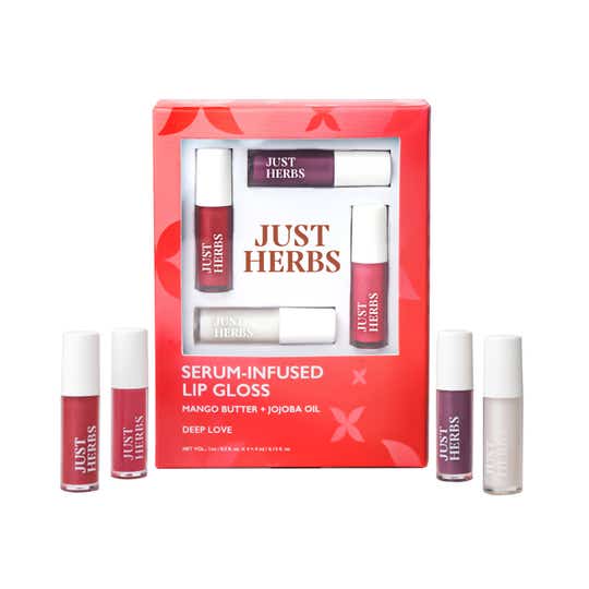 Just Herbs Serum-Infused Lip Gloss - Deep Love (4 Pcs)