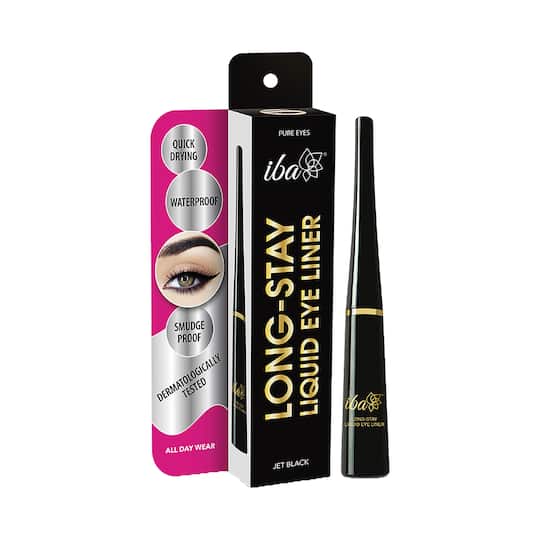 Iba Long Stay Liquid Eyeliner - Jet Black (6.5ml)
