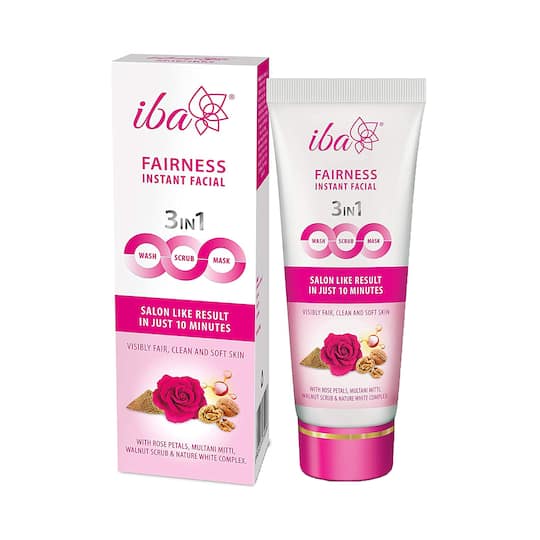 Iba Fairness Instant Facial 3-In-1 Mask Scrub Facial Wash (100g)