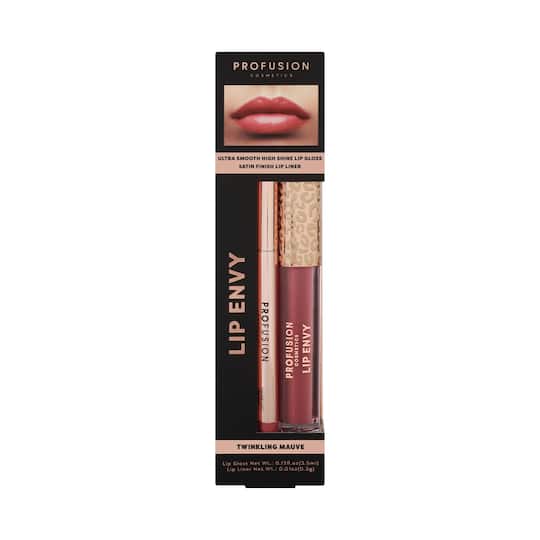 Profusion Cosmetics Lip Envy Lip Gloss & + Lip Liner Duo - Twinkling Mauve (3.5ml + 0.3g)