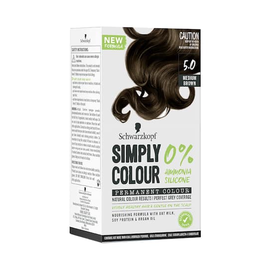 Schwarzkopf Simply Color Permanent Hair Colour - 5.00 Medium Brown (142.5 ml)