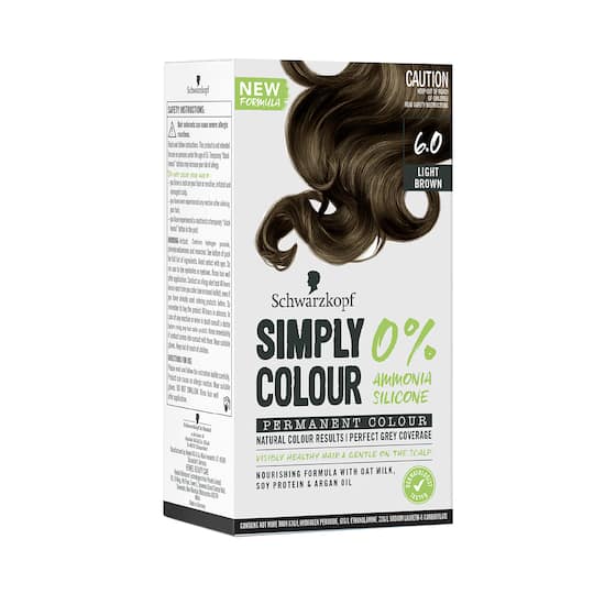 Schwarzkopf Simply Color Permanent Hair Colour - 6.00 Light Brown (142.5 ml)