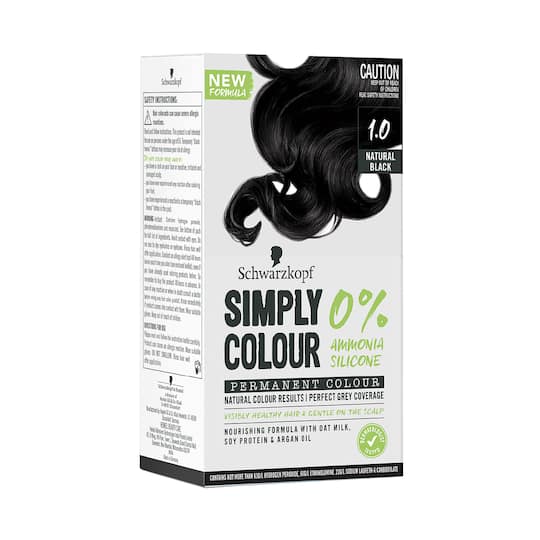 Schwarzkopf Simply Color Permanent Hair Colour - 1.00 Natural Black (142.5 ml)