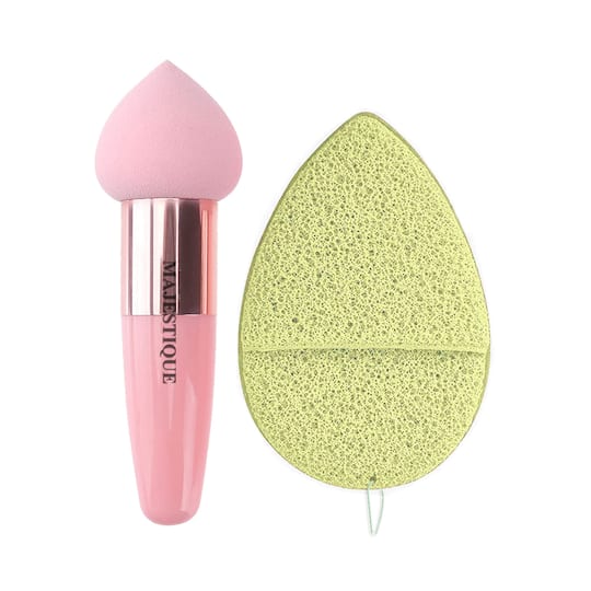 Majestique Facial Cleaning Sponge With Pointed Makeup Sponge - (2Pcs)