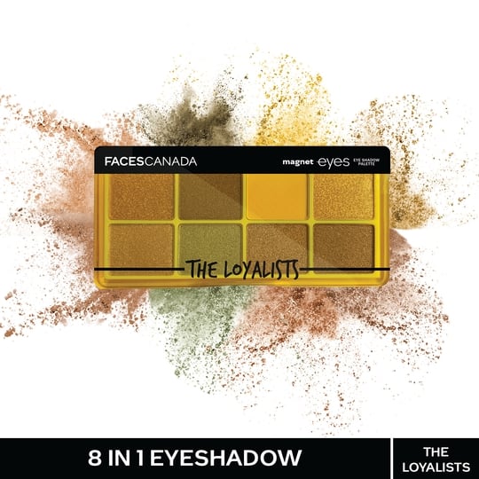 Faces Canada Magneteyes 8 in 1 Eyeshadow Palette - The Loyalists, Intensely Pigmented (6.4 g)