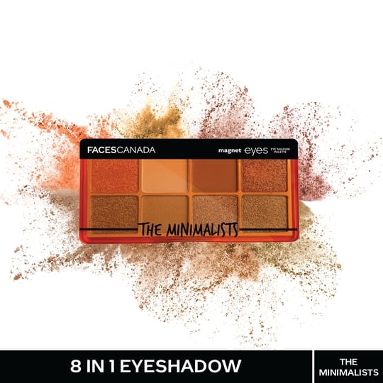 Faces Canada Magneteyes 8 in 1 Eyeshadow Palette - The Minimalists, Intensely Pigmented (6.4 g)