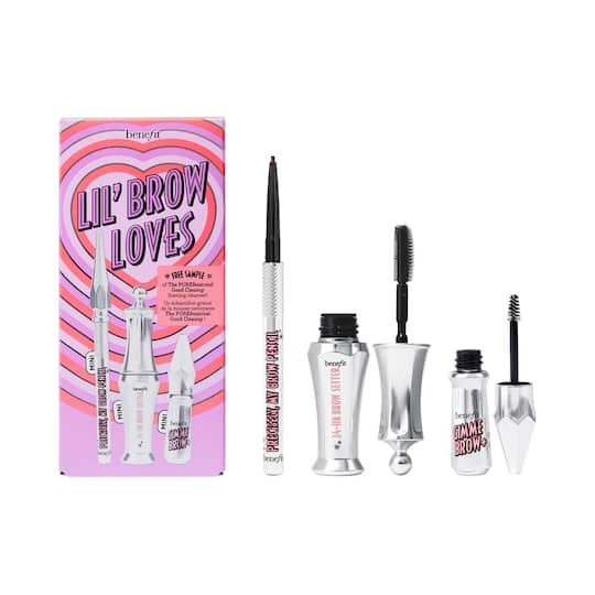 Benefit Cosmetics Lil' Brow Loves Brow Pencil & Gel Value Set - 04 Warm Deep Brown (3 Pcs)