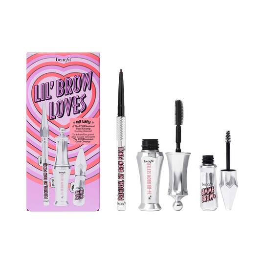 Benefit Cosmetics Lil' Brow Loves Brow Pencil & Gel Value Set - 04 Warm Deep Brown (3 Pcs)