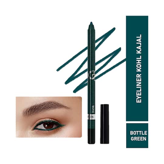 Matt Look Single Stroke Super Glide Eyeliner Kohl Kajal - Bottle Green (1.3g)