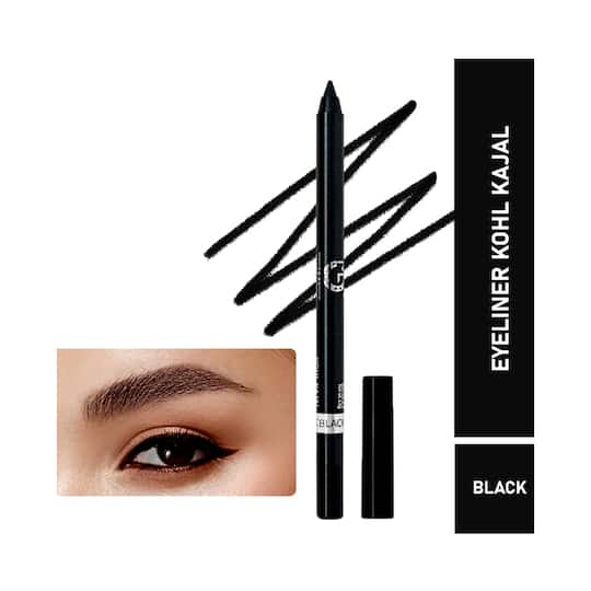 Matt Look Single Stroke Super Glide Eyeliner Kohl Kajal - Jet Black (1.3g)