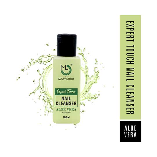 Matt Look Expert Touch Nail Cleanser Nail Polish Remover Acetone Free Enriched with Vitamins & Aloe Vera (100ml)