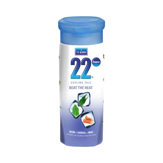 VI-JOHN 22 Degree Ayurvdic Cooling Beat Heat Talc Powder (100g)