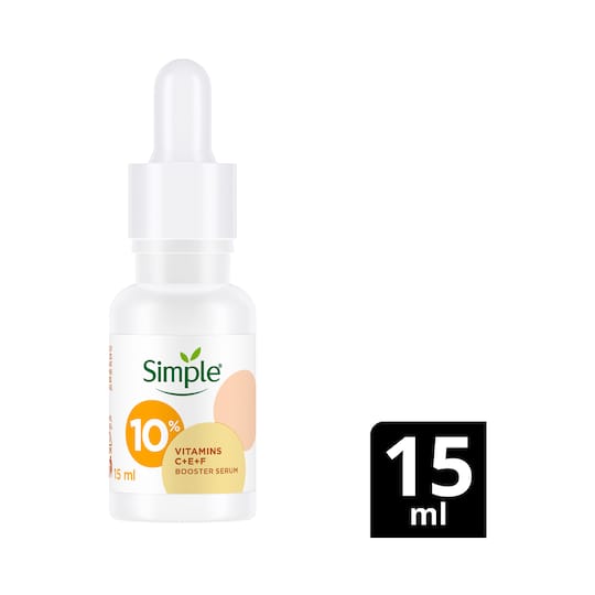 Simple 10% Vitamin C + E + F For Youthful Glowing Skin Booster Serum (15ml)