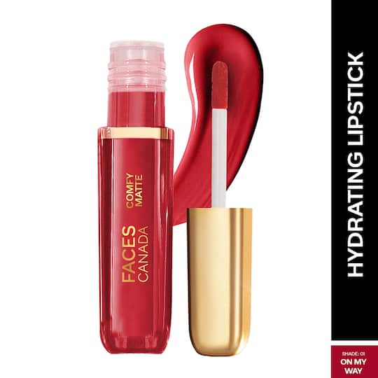Faces Canada Comfy Matte Liquid Lipstick 10HR Stay No Dryness - On My Way 01 (3 ml)