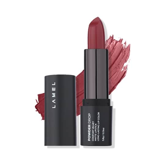 Lamel Powder Drop Matte Lipstick - 404 Rosewood (3.8g)