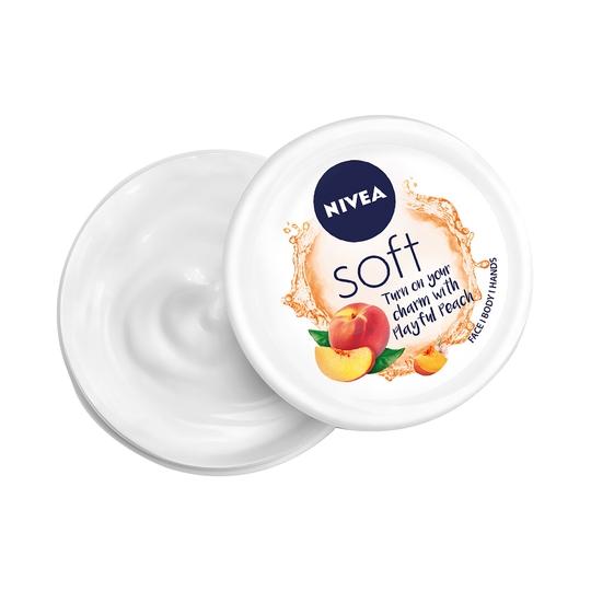 Nivea Soft Playful Peach Light Moisturising Cream (100ml)
