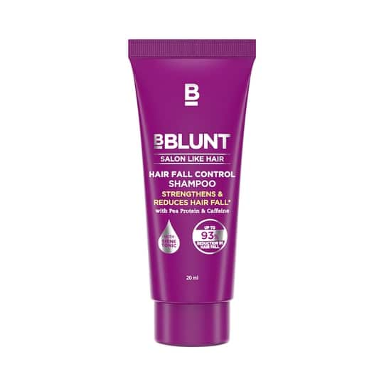 BBlunt Hair Fall Control Shampoo With Pea Protein & Caffeine For Stronger Hair (20ml)