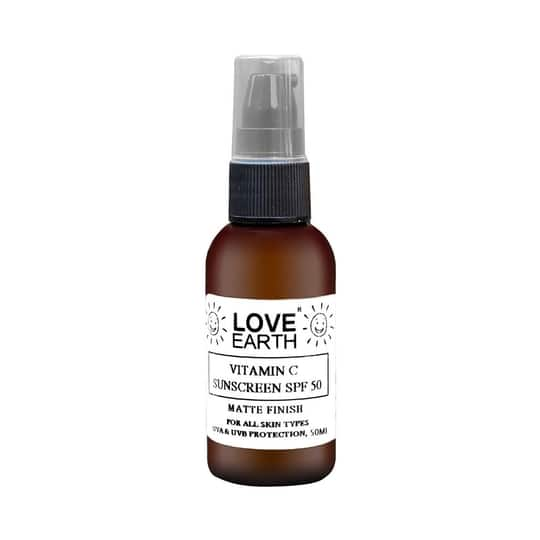 Love Earth Vitamin C Sunscreen SPF 50 UVA UVB Ray Protection With Vitamin C & Essential Oils (50ml)