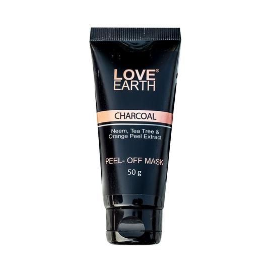 Love Earth Charcoal Peel Off Mask With Activated Charcoal & Neem Extracts For Pimples (50g)