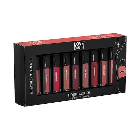 Love Earth Liquid Mousse Matte Lipstick Combo Kit - Multicolour (9Pcs)
