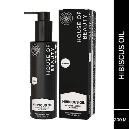 House of Beauty Hibiscus Oil For Hairfall, Soft Skin, Aids Psoriasis For Body & Hair (200 ml)