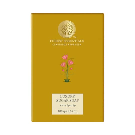 Forest Essentials Panchpushp Luxury Sugar Ayurvedic Handmade Soap (100g)