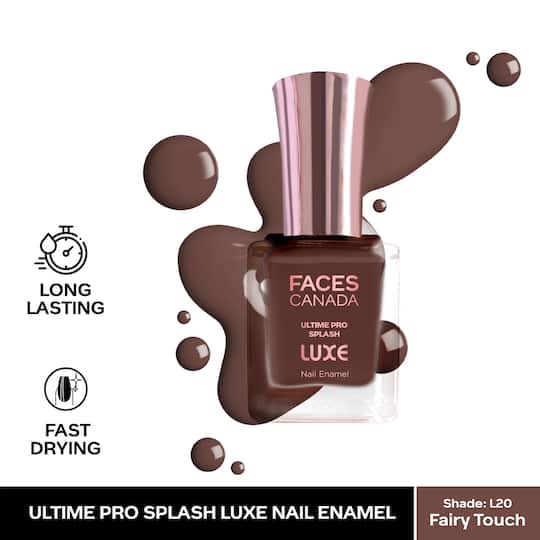 Faces Canada Ultime Pro Splash Luxe Nail Enamel Glossy Finish Quick Drying - Fairy Touch L20 (12 ml)