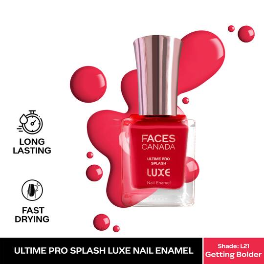 Faces Canada Ultime Pro Splash Luxe Nail Enamel Glossy Finish - Getting Bolder L21 (12 ml)