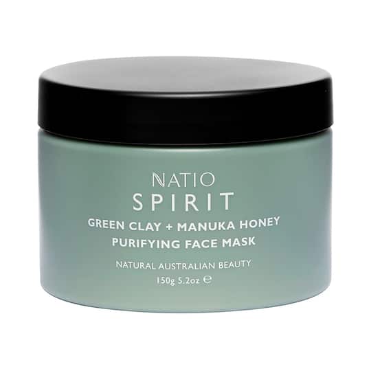 Natio Spirit Green Clay + Manuka Honey Purifying Face Mask (150g)