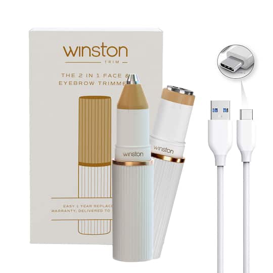 WINSTON 2 In 1 Rechargeable Face & Eyebrow Trimmer for Women - Blue