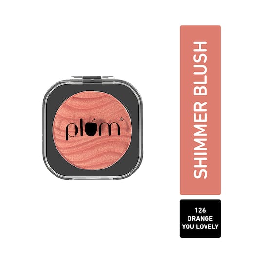 Plum Cheek-A-Boo Shimmer Blush with Highly Pigmented - 126 Orange You Lovely (4.5g)