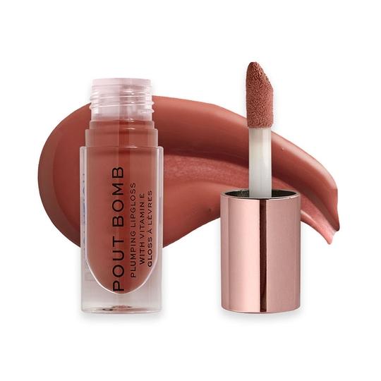 Makeup Revolution Pout Bomb Plumping Lip Gloss - Cookie (4.6ml)