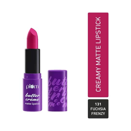 Plum Butter Creamy Matte Lipstick with Shea Butter & Rosehip Oil - 131 Fuchsia Frenzy (4.2g)