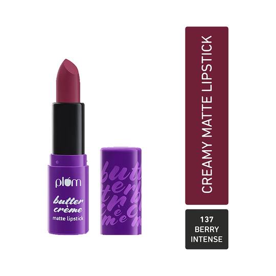Plum Butter Creamy Matte Lipstick with Shea Butter & Rosehip Oil - 137 Berry Intense (4.2g)