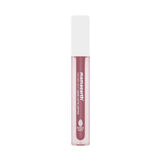 Mamaearth Feather Light Liquid Matte Lipstick With Coconut & Vitamin E - 04 Nude Rose (3.5ml)