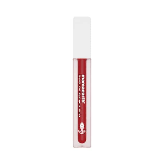 Mamaearth Feather Light Liquid Matte Lipstick With Coconut & Vitamin E - 06 Red Velvet (3.5ml)
