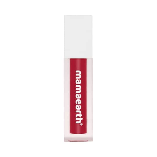 Mamaearth Feather Light Liquid Matte Mini Lipstick With Coconut & Vitamin E - 06 Red Velvet (1.2ml)