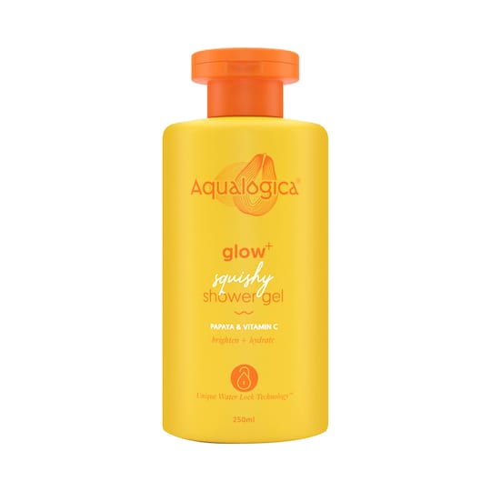 Aqualogica Glow+ Squishy Shower Gel With Vitamin C & Papaya (250ml)