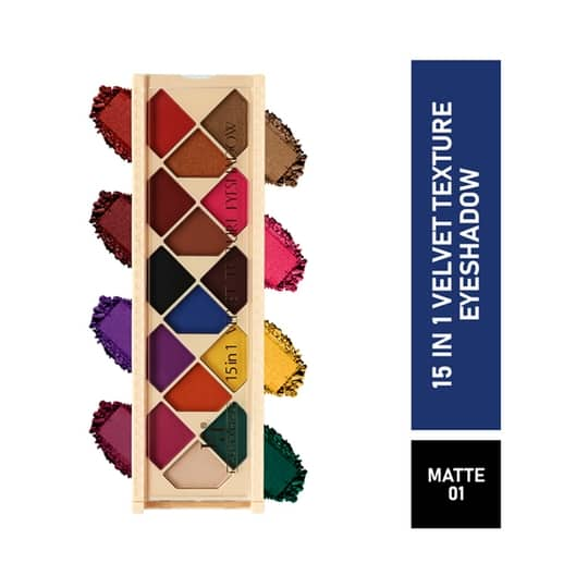 Half N Half 15-In-1 Velvet Texture Matte Eyeshadow - 01 Shade (12g)