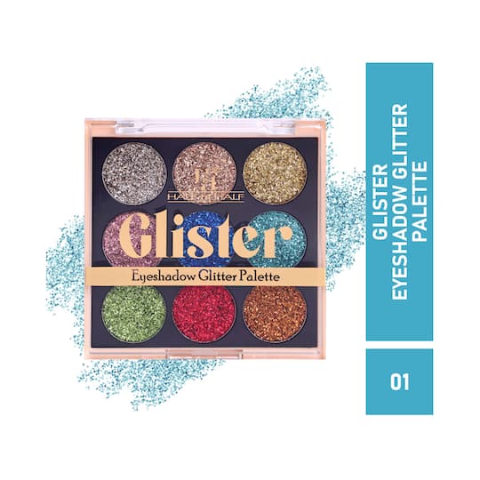 Half N Half Eyeshadow Glitter Shimmer Palette - 01 Shade (9g)