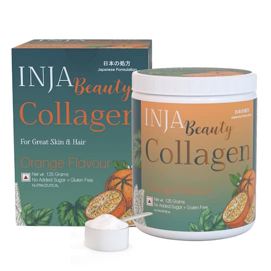 INJA Beauty Marine Collagen for Skin, Hair & Nails - Orange Flavour (125 g)