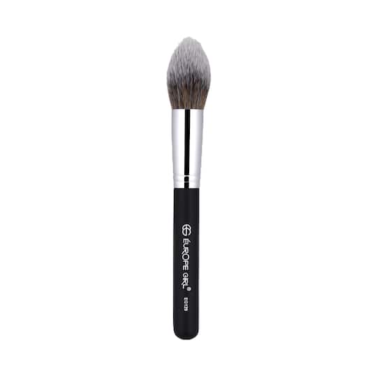 Europe Girl 129 Large Powder Brush - Black & Silver