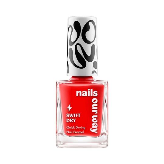 Nails Our Way Swift Dry Nail Enamel - Red Riot (10 ml)