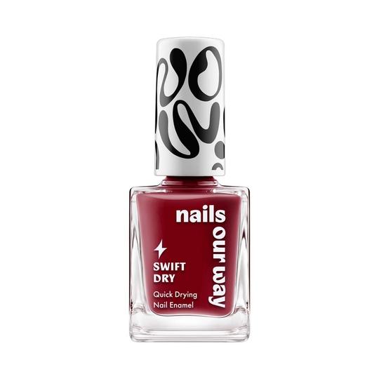 Nails Our Way Swift Dry Nail Enamel - Ruby Rebellion (10 ml)