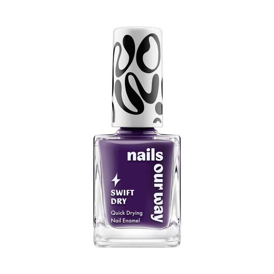 Nails Our Way Swift Dry Nail Enamel - Eggplant Enigma (10 ml)