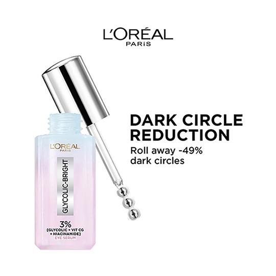 L'Oreal Paris Glycolic Bright Dark Circle Eye Serum (20ml)